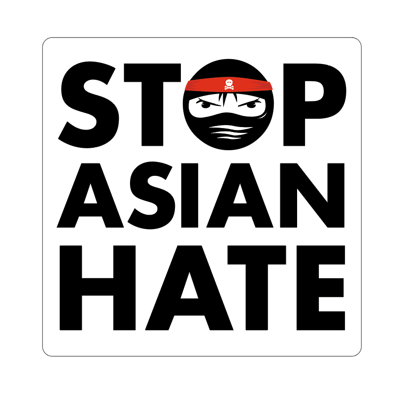 Image of Stop Asian Hate 3" square 