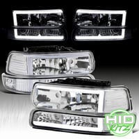 99-02 SILVERADO CLEAR HEADLIGHTS LED 