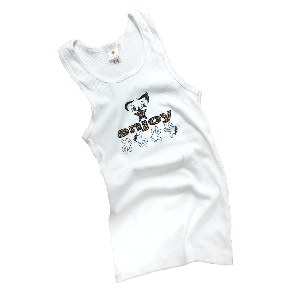Image of Leopard Tank Top (White)