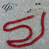 Image 1 of RED acrylic chain for sunglasses or mask!