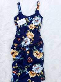 Image 2 of Melrose Flower Dress (navy/black)