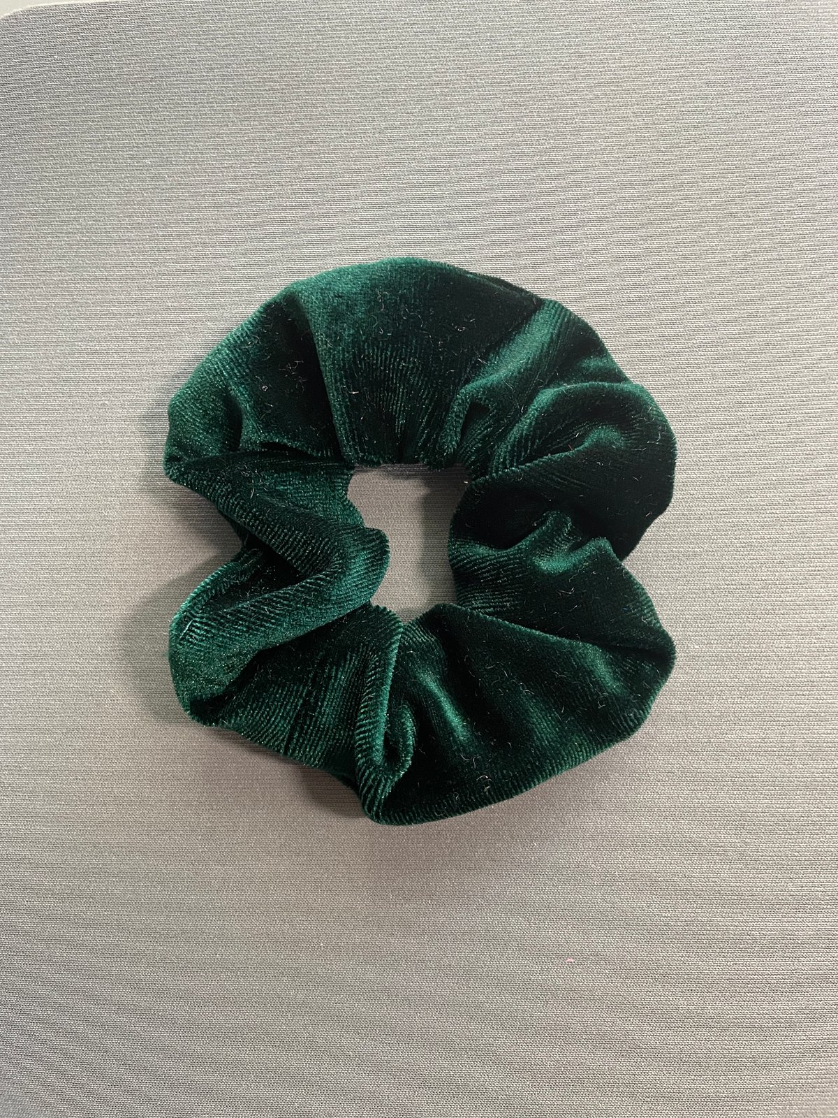 Image of Emerald Green Petite Velvet Scrunchie