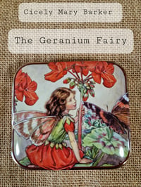 Image 1 of Flower Fairy Tin - Geranium Fairy