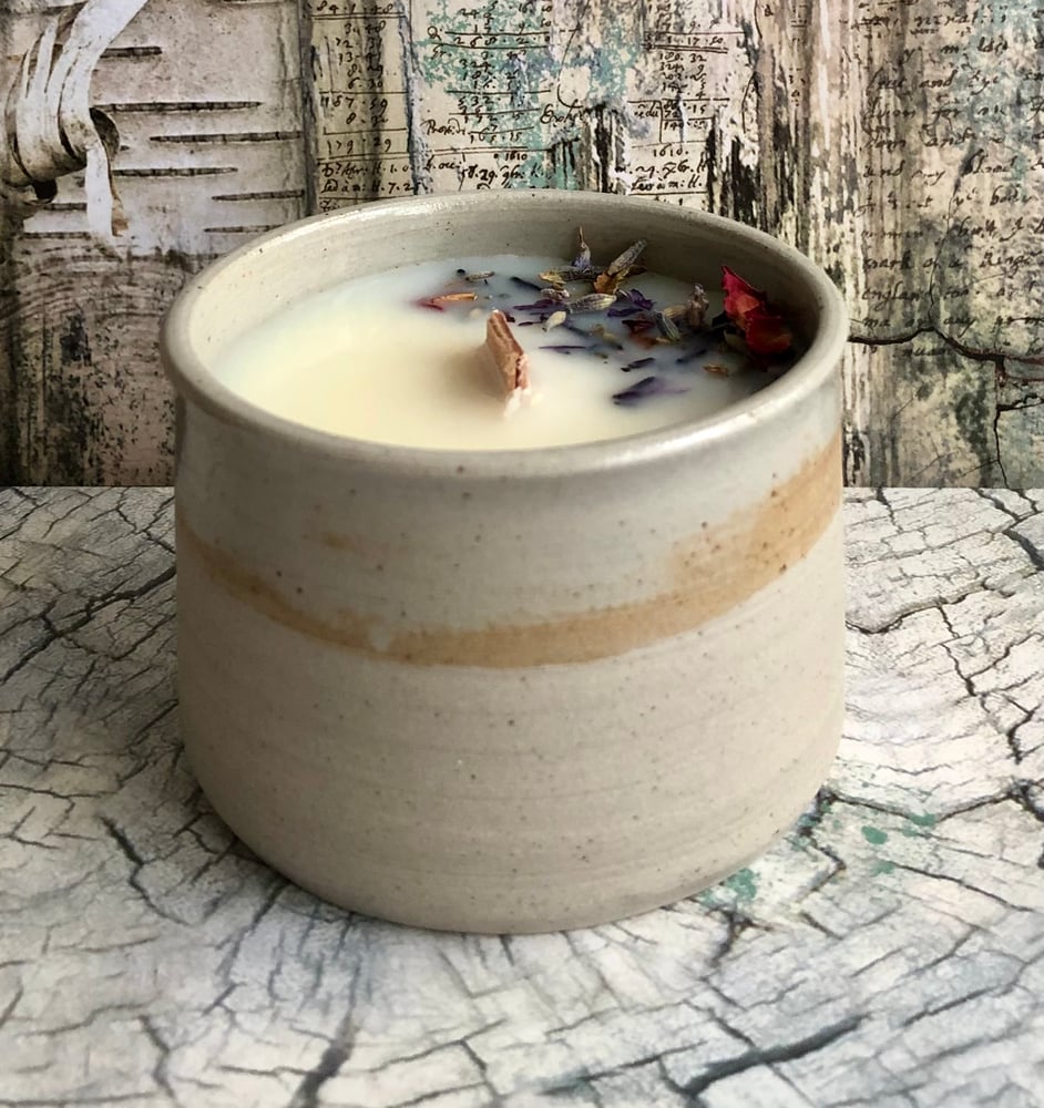 Image of Hand Thrown Pottery Candle Pots in Wild Calm