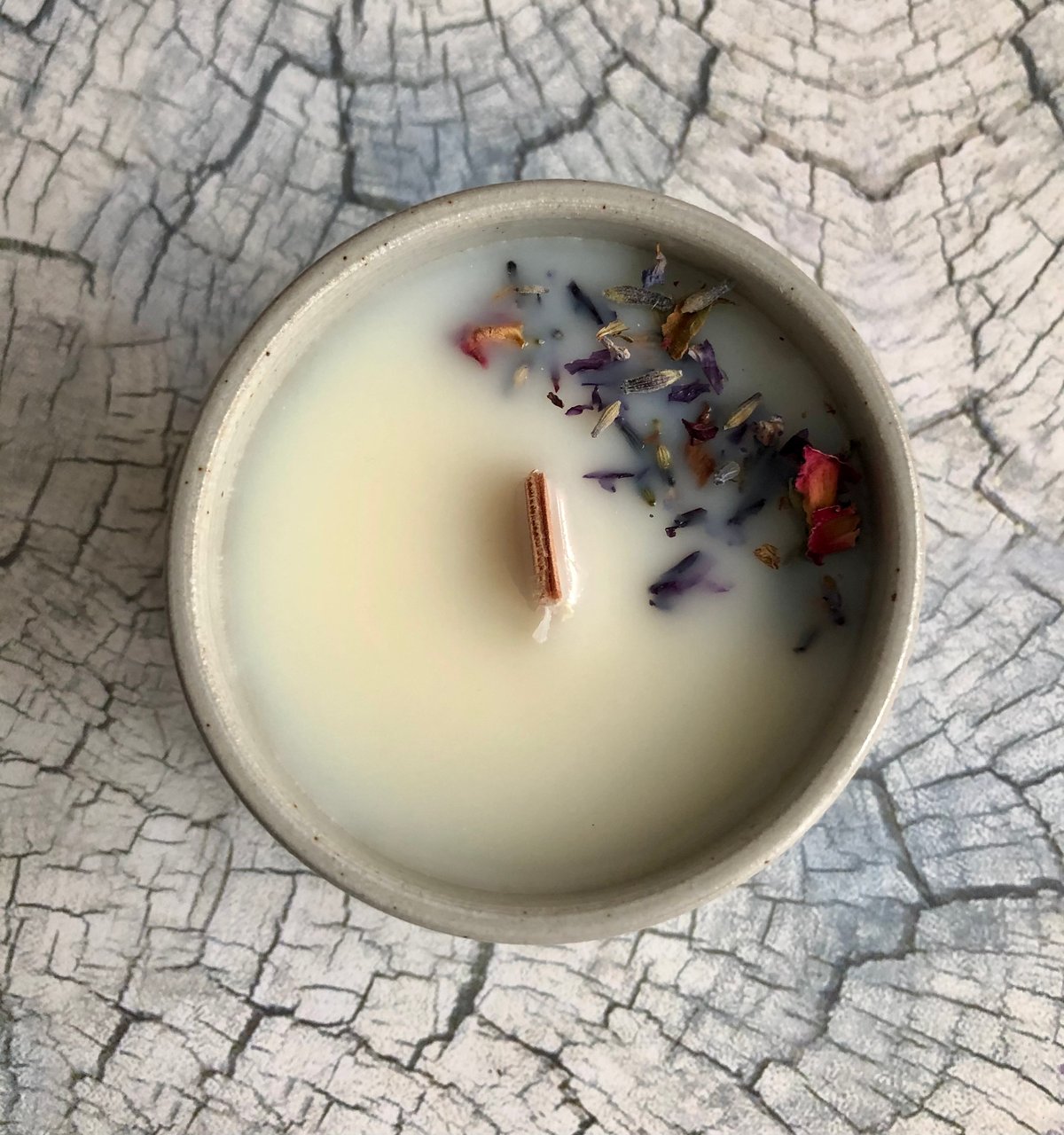 Image of Hand Thrown Pottery Candle Pots in Wild Calm