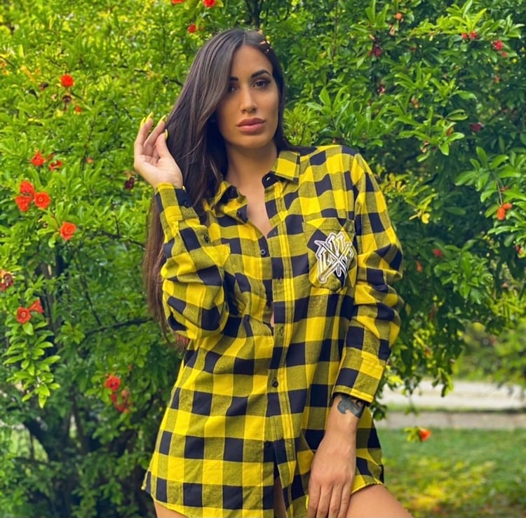 Camicia a quadri gialla NMP oversize 