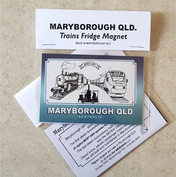 Image of Maryborough Qld. Trains Souvenir Fridge Magnet