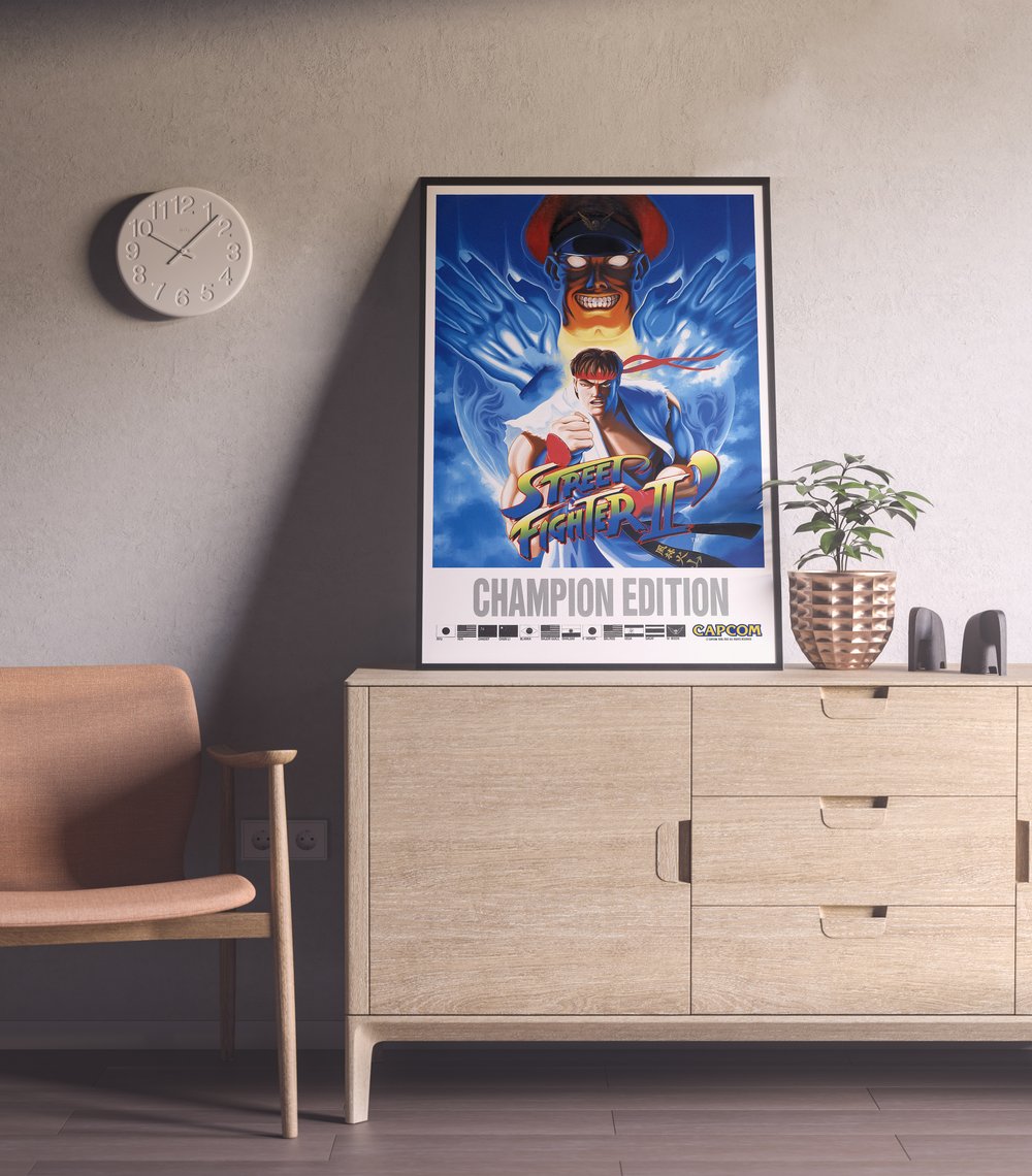 Street Fighter 2 Fighting Game Retro Poster | Architeg Prints