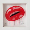 SARA POPE "AMPED" - PRINT ON GLASS, IN WHITE BOX FRAME - LIMITED EDITION OF 150