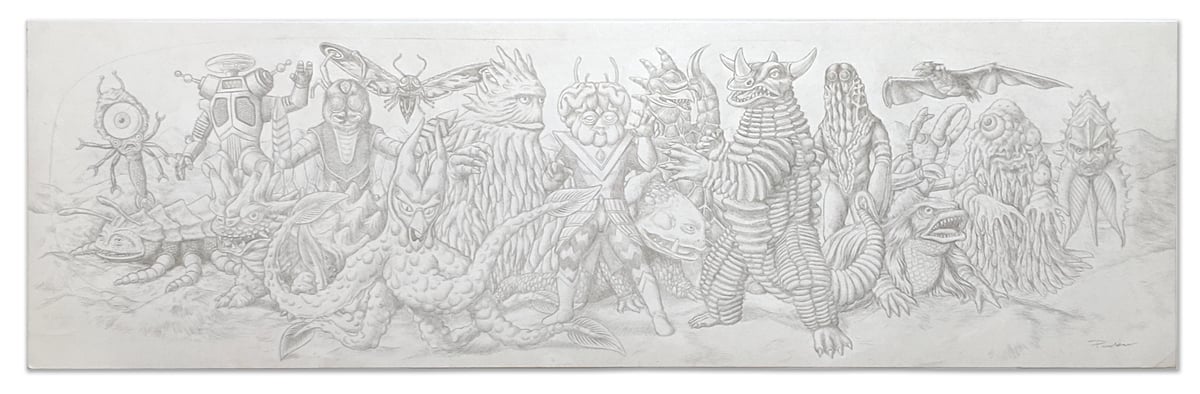 Image of Blast Skates Kaiju pencil art
