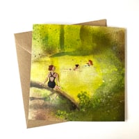 Image 3 of Wild Swimming - set of 5 ‘embroidered’ luxury greeting cards