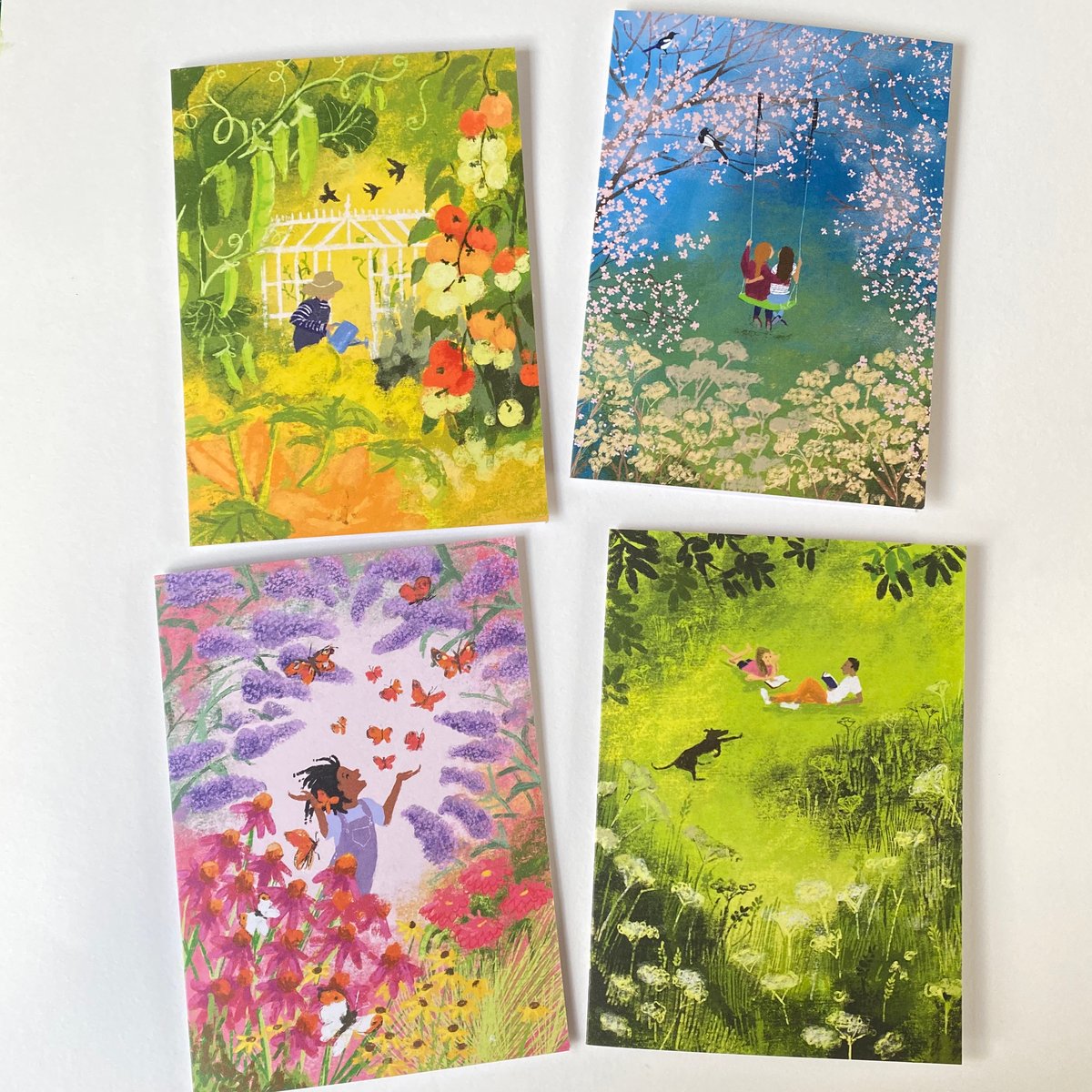 Image of Garden - set of 4 Luxury Greetings Cards