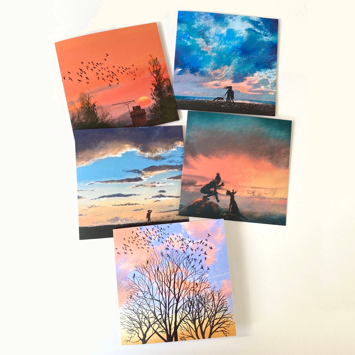 Image of Skies - set of 5 Luxury greetings cards