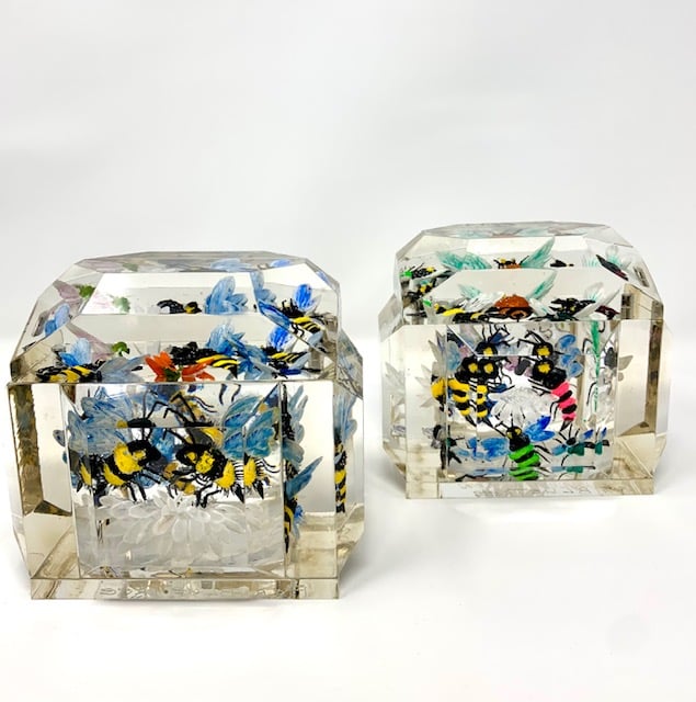 Image of Mini Victorian Painted Bees Boxes