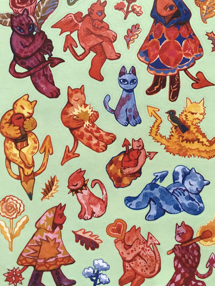 Image of Devils - sticker sheet  