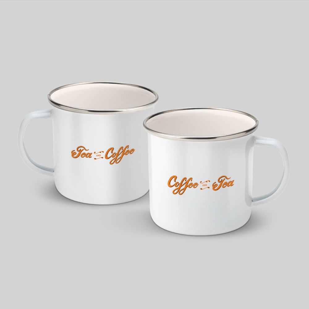 Image of Tea and Coffee Enamel Mug