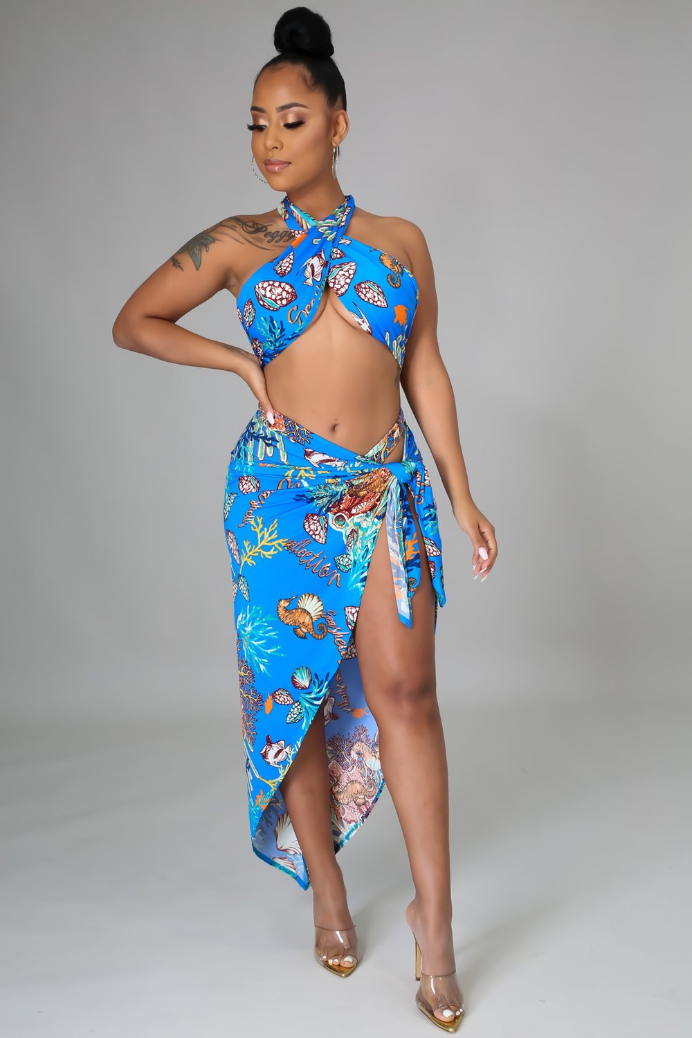 Image of Coral Reef Swimsuit Set