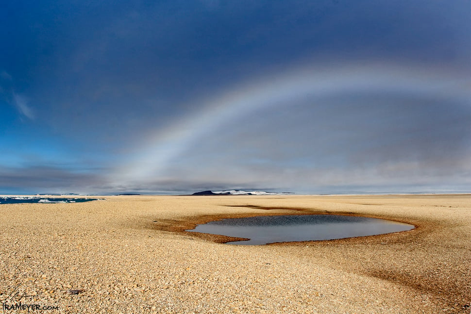 Fogbow Over Rocky Beach | Ira Meyer Photography