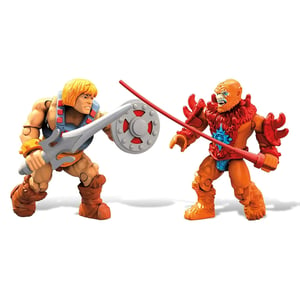 Masters Of The Universe Mega Construx He-Man vs Beast Man Final Showdown Micro Action Figure Set