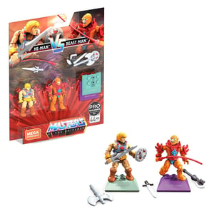 Masters Of The Universe Mega Construx He-Man vs Beast Man Final Showdown Micro Action Figure Set