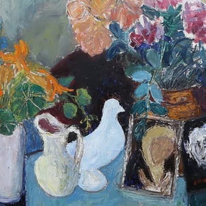 Image of Mid-century Swedish Still Life Painting, MARGIT SIBERG