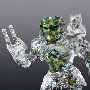 Mega Construx Black Series Clear Transparent Predator Micro Action Figure