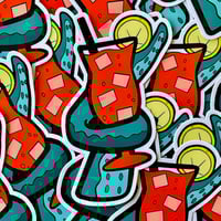 Image 1 of KRAKEN LIKES A HURRICANE 4" Vinyl Sticker