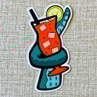 Image 2 of KRAKEN LIKES A HURRICANE 4" Vinyl Sticker