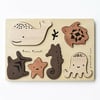 Wee Gallery Ocean Creatures Wooden Tray Puzzle