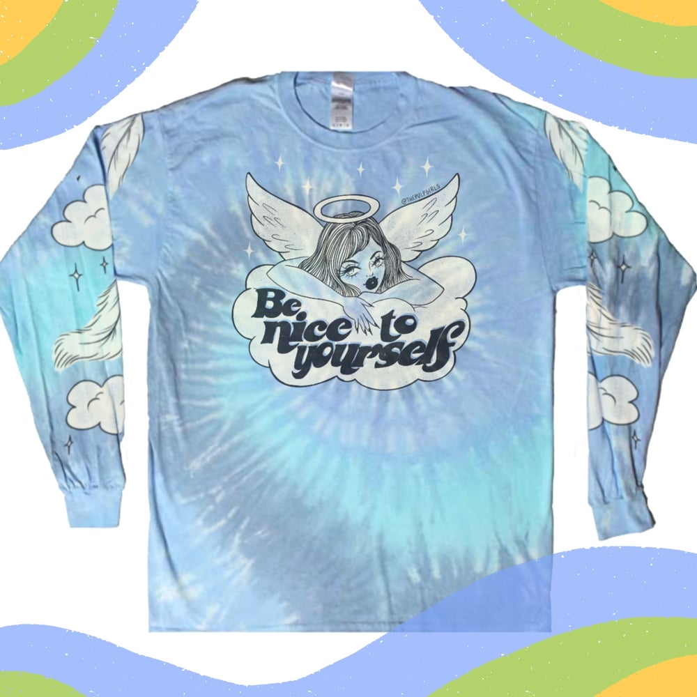Image of BE NICE TO YOURSELF TIE-DYE TOP