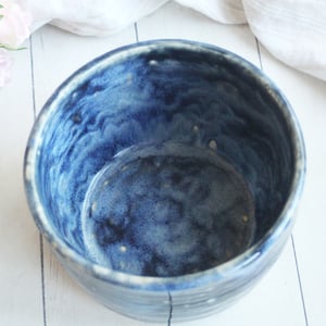Image of Custom Order for Daniela - Handmade Kitchen Crock in Black and Blue Starry Night Glaze