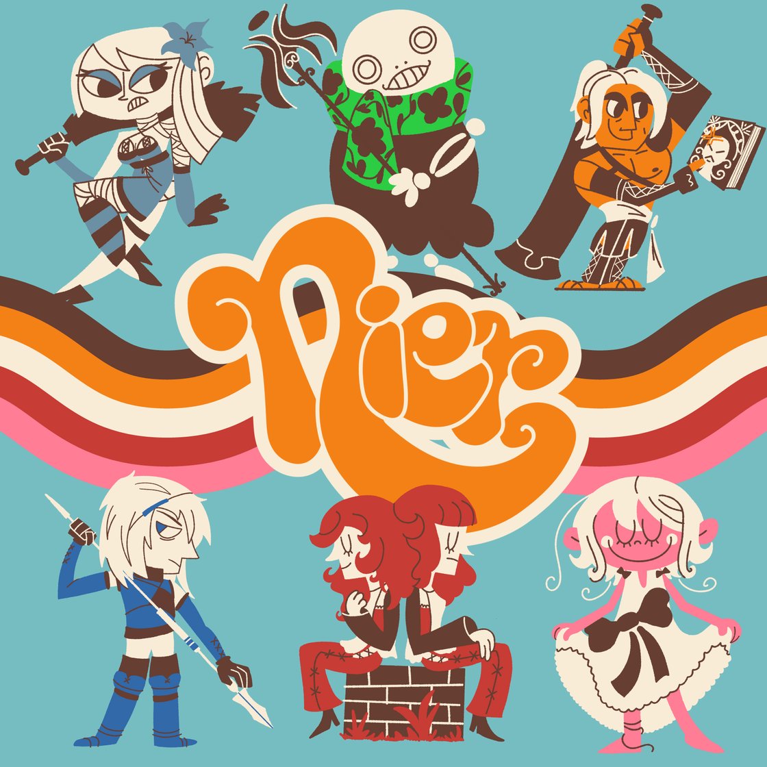Image of NieR Replicant/Gestalt Charms