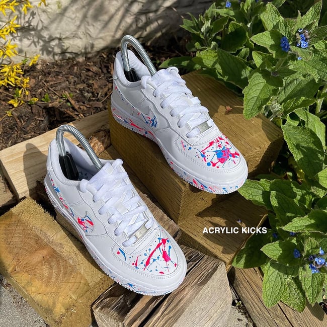 Nike AF1 - Pink and Blue Splat