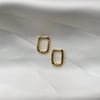 Gold Oval Hoops