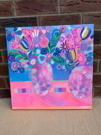 Image 4 of 🌸 M O T H E R S  D A Y  D R O P ✨ Original Painting Wildflowers Vases - 46 x 46cms  copy