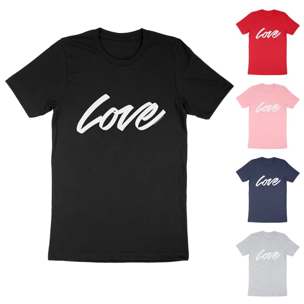 Image of LOVE T-shirt (in white script)