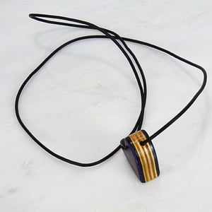 Image of Purple Heart Wooden Pendant, Wood Charm, Minimalist Jewelry, 5th Wedding Anniversary Gift