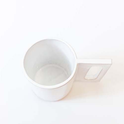 Image of GLOSS WHITE GEO MUG