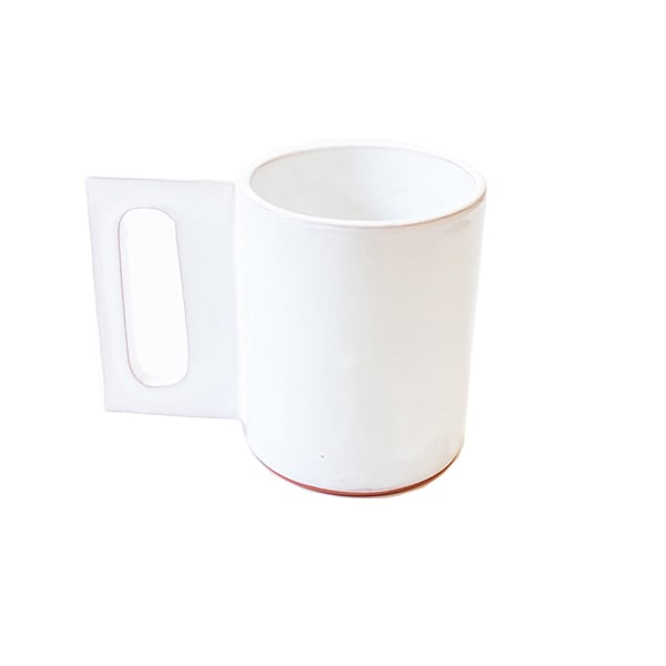 Image of GLOSS WHITE GEO MUG