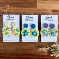 Sculpted Pastel Floral Earrings