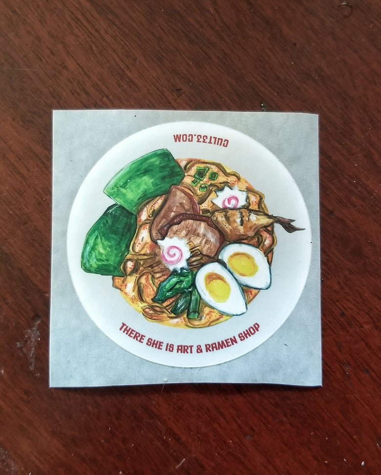 Image of There She Is Art & Ramen Shop sticker