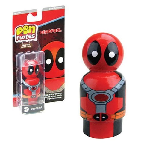 Deadpool Masked Pin Mates Wooden Figure