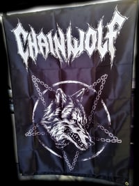 Image 1 of Big Chain Wolf Banner