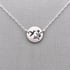 Tiny Brushed Sterling Silver Hummingbird Necklace Image 2