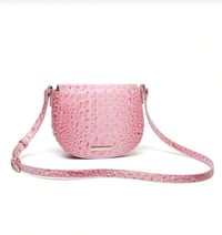 Image 2 of Pink crocodile cross over bag
