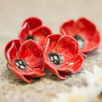 Image 2 of Ceramic Poppy Brooch