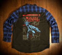 “Black Panther comic book” UPcycled t-shirt flannel 