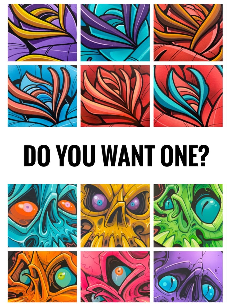 Image of 10x10 Skull/Rose Canvas Commissions