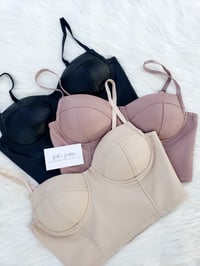 Image 1 of Olivia Faux Leather Bralette 