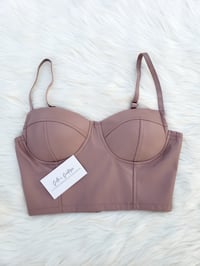 Image 4 of Olivia Faux Leather Bralette 